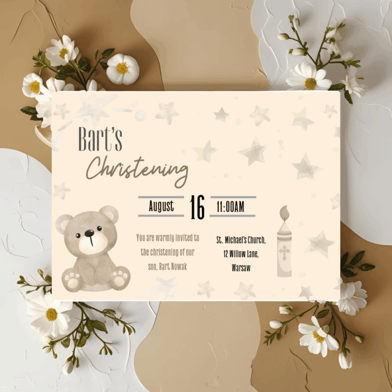 Christening invitation