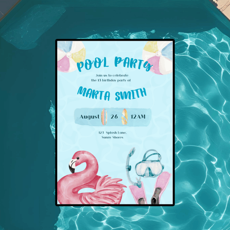 Pool Party Invitation